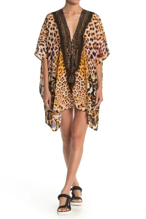 Animal Print Short Kaftan Dresses