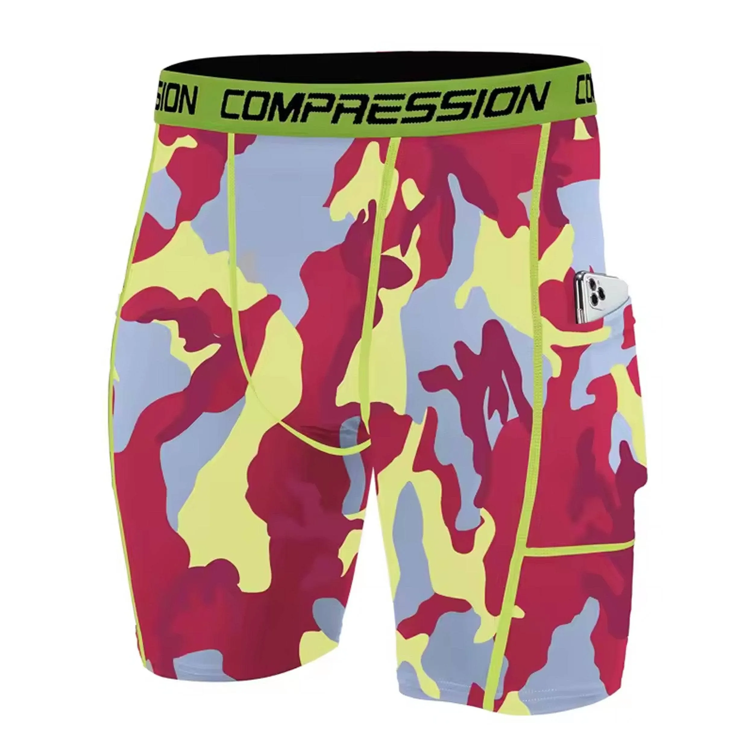 Bright Camo Compression Shorts