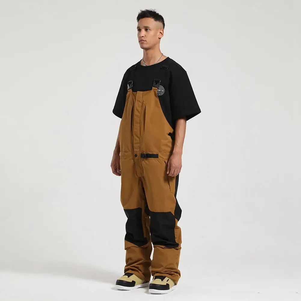 Hotian Men's Insulated Snow Bib Pants One-piece Jumpsuits