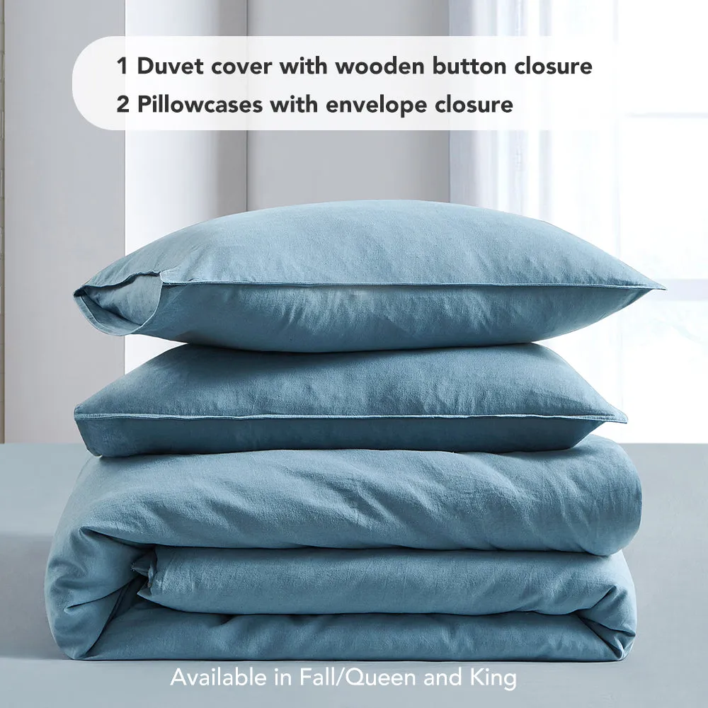 Linen Cotton Blend Duvet Cover Set