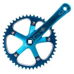 Origin8 Fixie / Single Speed / Track Crankset Square Blue CNC  - Live4Bikes