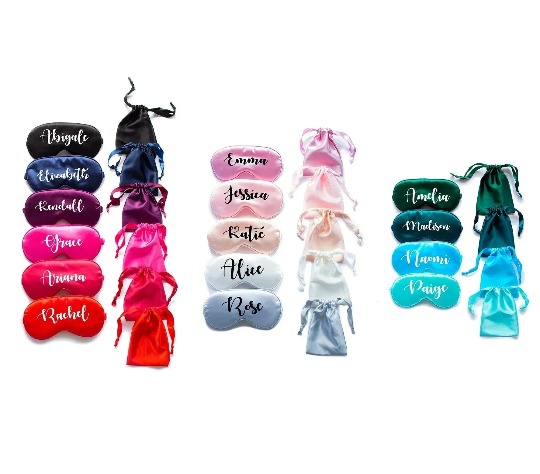 Pink Satin Custom Sleep Mask