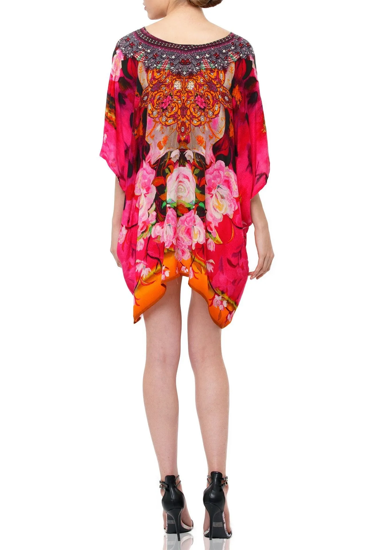 Red Kaftan Tops printed