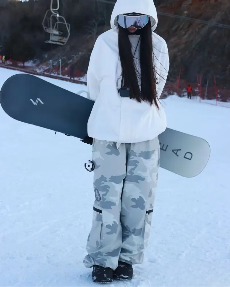 Ski Wear Snowboard Camo Cargo Baggy Snow Pants