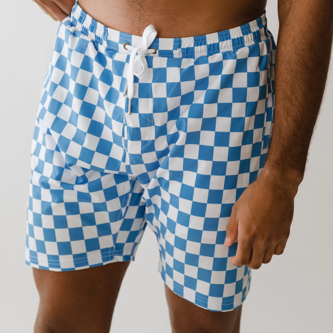 Wind and Sea Shorts, Blue Checkers