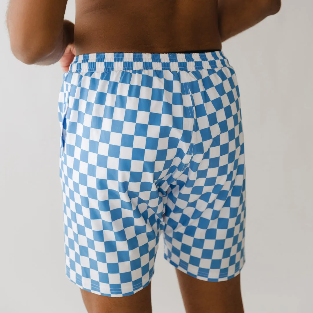 Wind and Sea Shorts, Blue Checkers