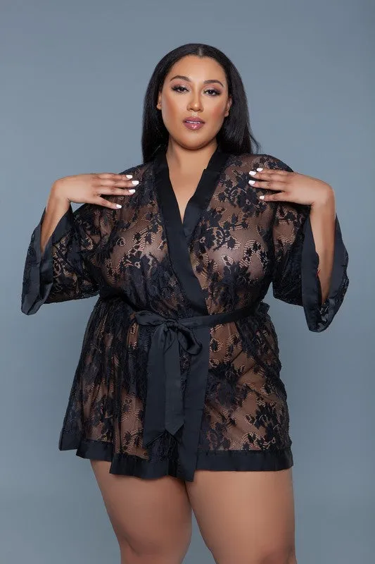 Womens Lingerie Delia Robe in White